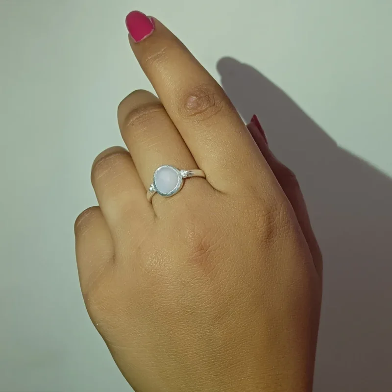 Rainbow Moonstone Meaning Elegant rainbow  STYLE stone with a mesmerizing play of colors, showcasing its ethereal glow and natural beauty. Its a Semi PRecious Gem stone popular in young crowd for its benefits like Emotional Balance & Inner Peace,Enhances Intuition & Spiritual Growth,Supports Love & Relationships, Boosts Creativity & Inspiration, Physical Healing Properties