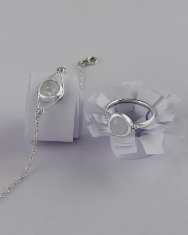 Rainbow Moonstone Meaning Elegant rainbow  STYLE stone with a mesmerizing play of colors, showcasing its ethereal glow and natural beauty. Its a Semi PRecious Gem stone popular in young crowd for its benefits like Emotional Balance & Inner Peace,Enhances Intuition & Spiritual Growth,Supports Love & Relationships, Boosts Creativity & Inspiration, Physical Healing Properties